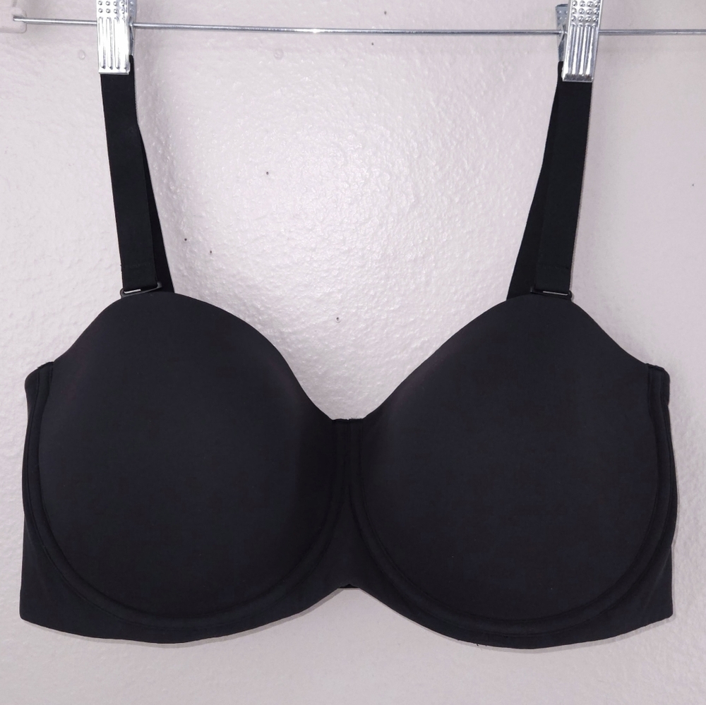SKIMS Fits Everybody Strapless Bra 40DD Onyx Black Multiway Straps - Picture 2 of 5